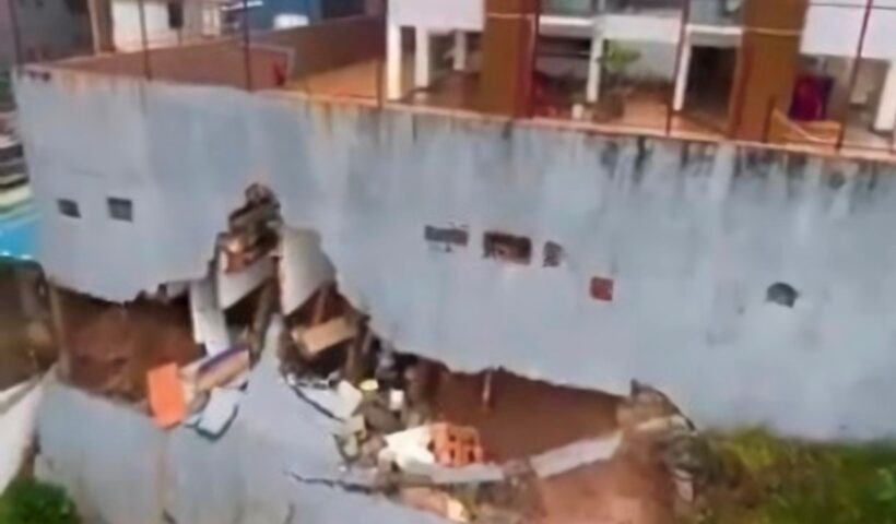 Área de lazer de prédio em BH desmorona; Defesa Civil não encontra danos estruturais