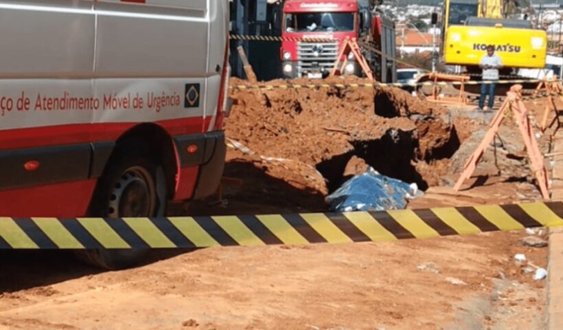 Homem morre soterrado em obra de galeria pluvial em Bragança Paulista, SP