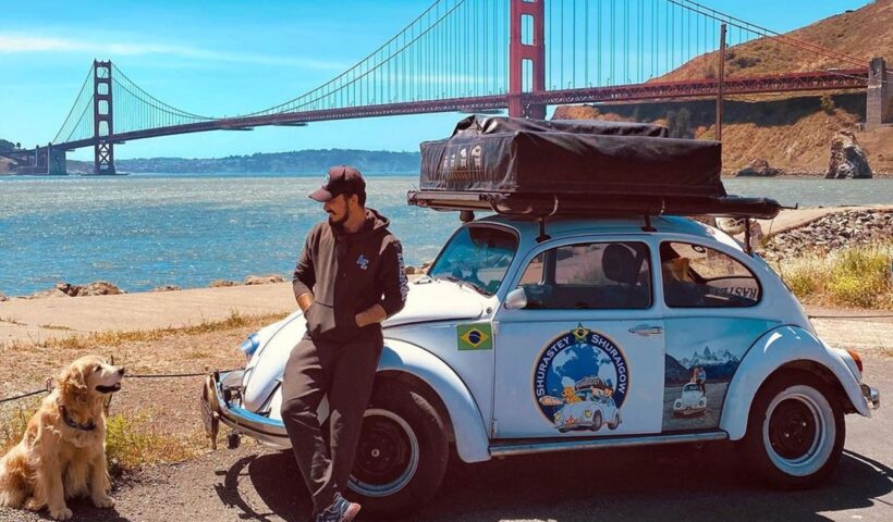 Influencer brasileiro que rodava o mundo com cachorro em um Fusca morre nos EUA