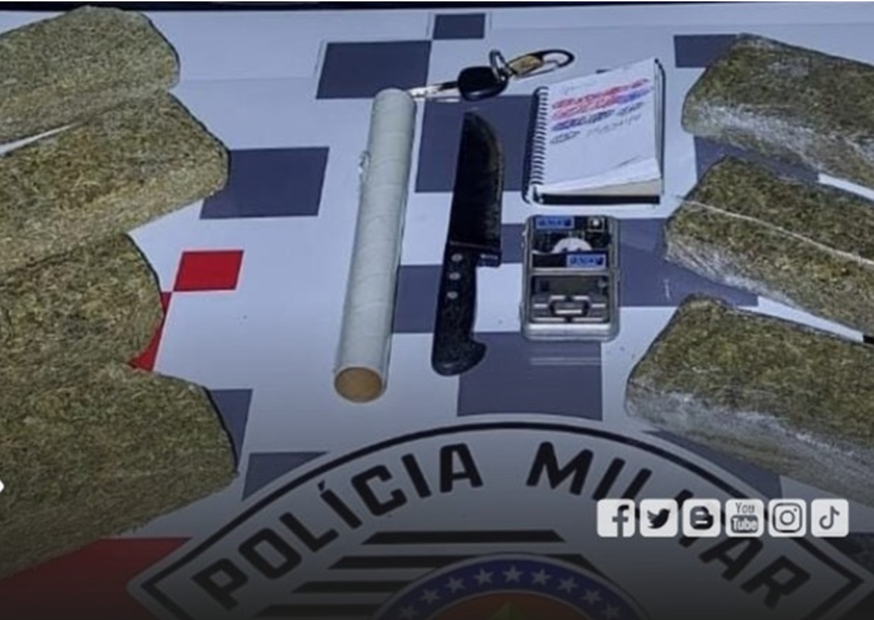 Em Taubaté, homem é detido com 7 kg de maconha escondidos em casa