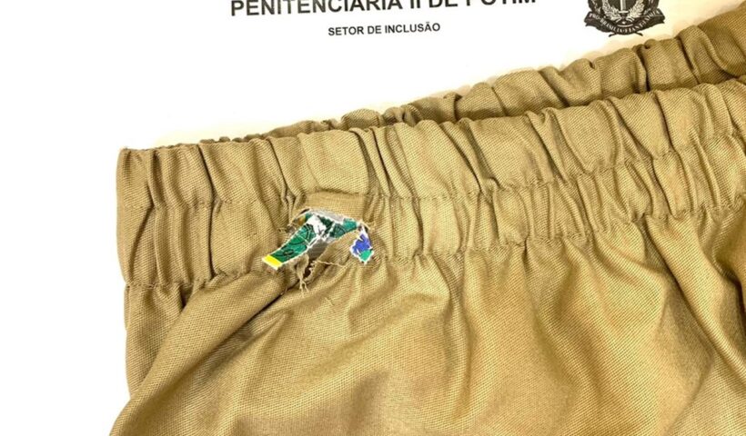Mais de 500 micropontos de LSD são encontrados em bermuda enviada a preso da P2 de Potim