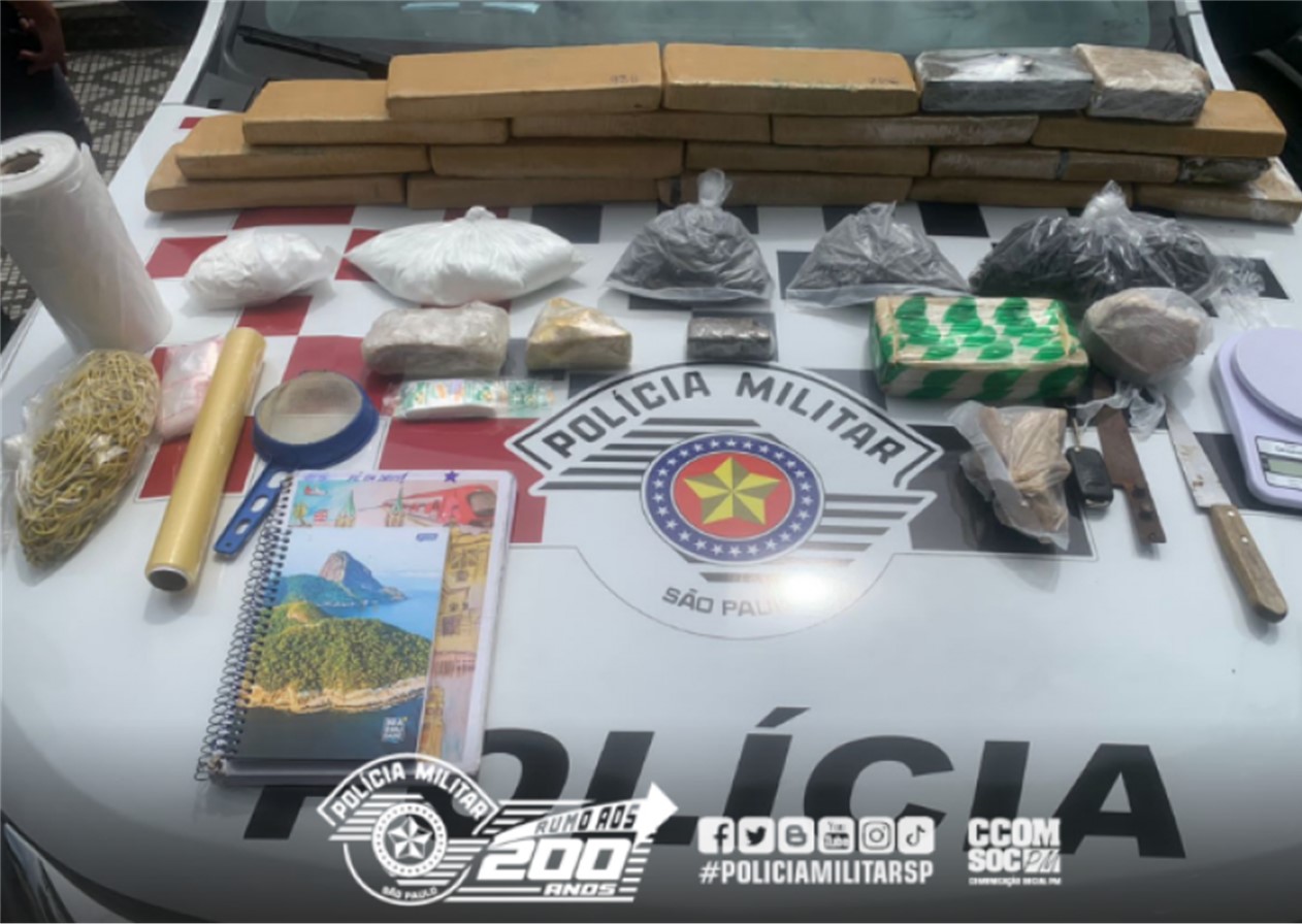 Homem é preso com 17kg de drogas dentro de casa em Taubaté
