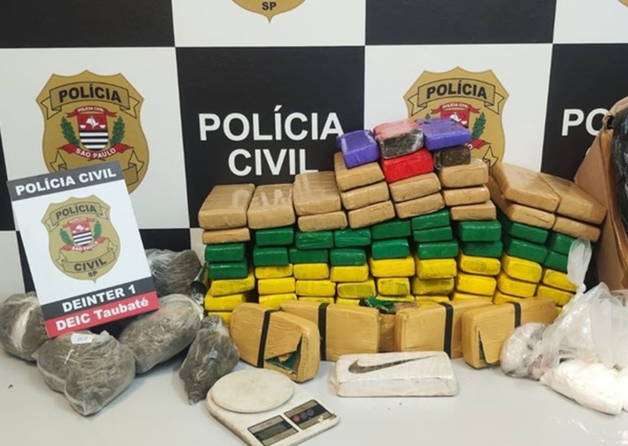 Polícia apreende 70 kg de drogas em residência em Taubaté