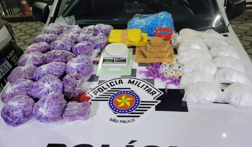 Dois são detidos com mais de 8 kg de drogas em Taubaté