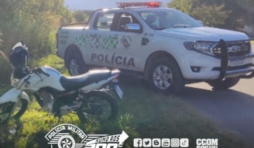 Menor é apreendido pela PM Ambiental com uma moto roubada