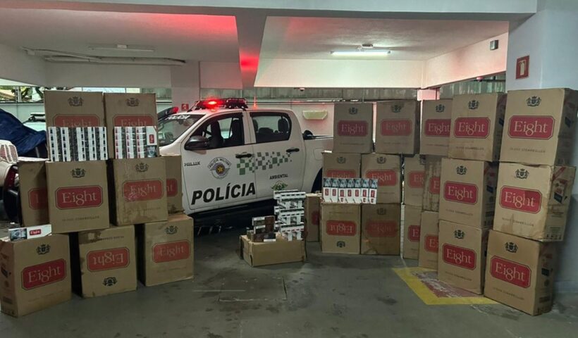 Polícia apreende 20 mil maços de cigarros contrabandeados em Paraibuna