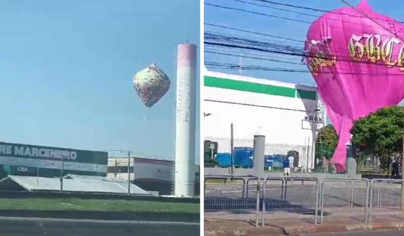Dois balões caem na zona sul de São Jose dos Campos