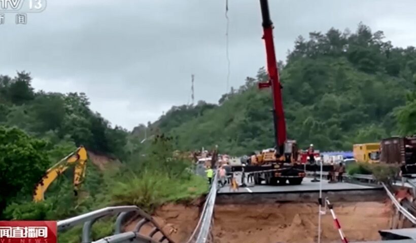 Desabamento de rodovia no sul da China deixa 48 mortos