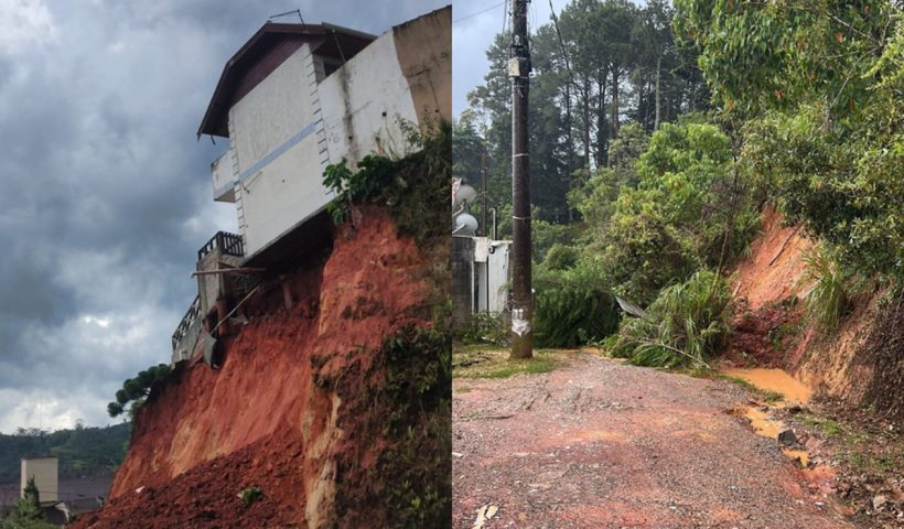 Final de semana é marcado por chuva de granizo, enchentes e deslizamentos de terra na RMVale