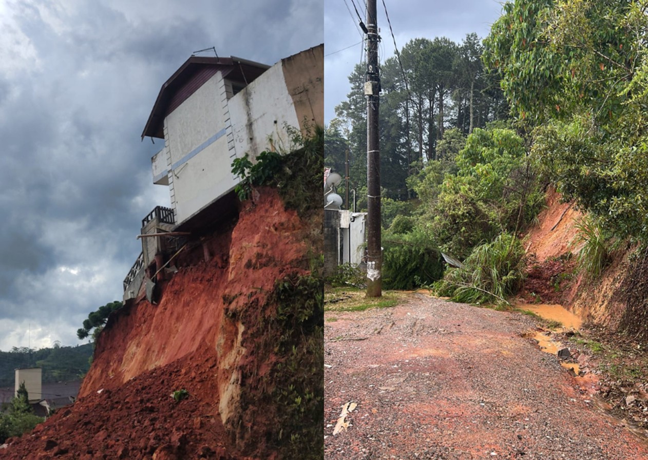 Final de semana é marcado por chuva de granizo, enchentes e deslizamentos de terra na RMVale