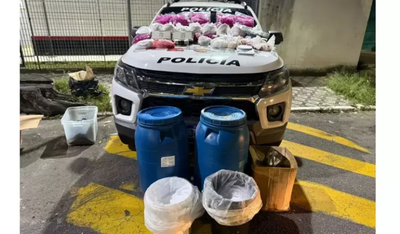 Homem é preso com 140 kg de drogas em Pinda