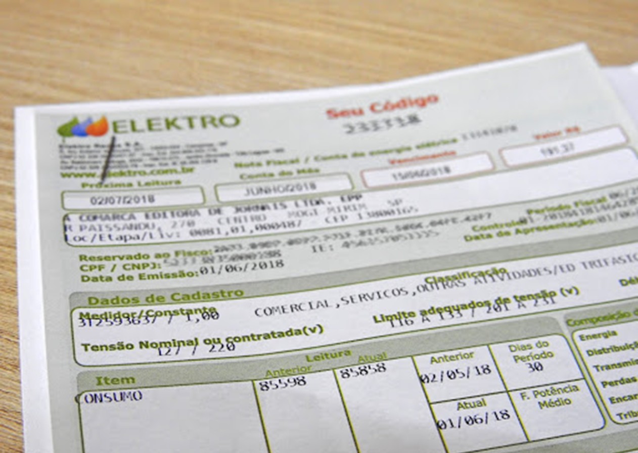 Clientes da Elektro terão reajuste na conta de luz a partir de 27 de agosto