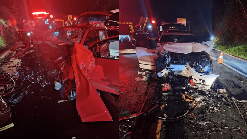 Grave acidente na Rodovia Floriano Rodrigues Pinheiro deixa dois mortos e nove feridos