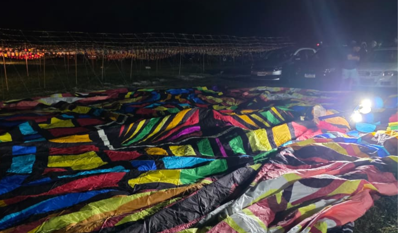 GCM de Jacareí interrompe festa clandestina e apreende balões de 40 metros