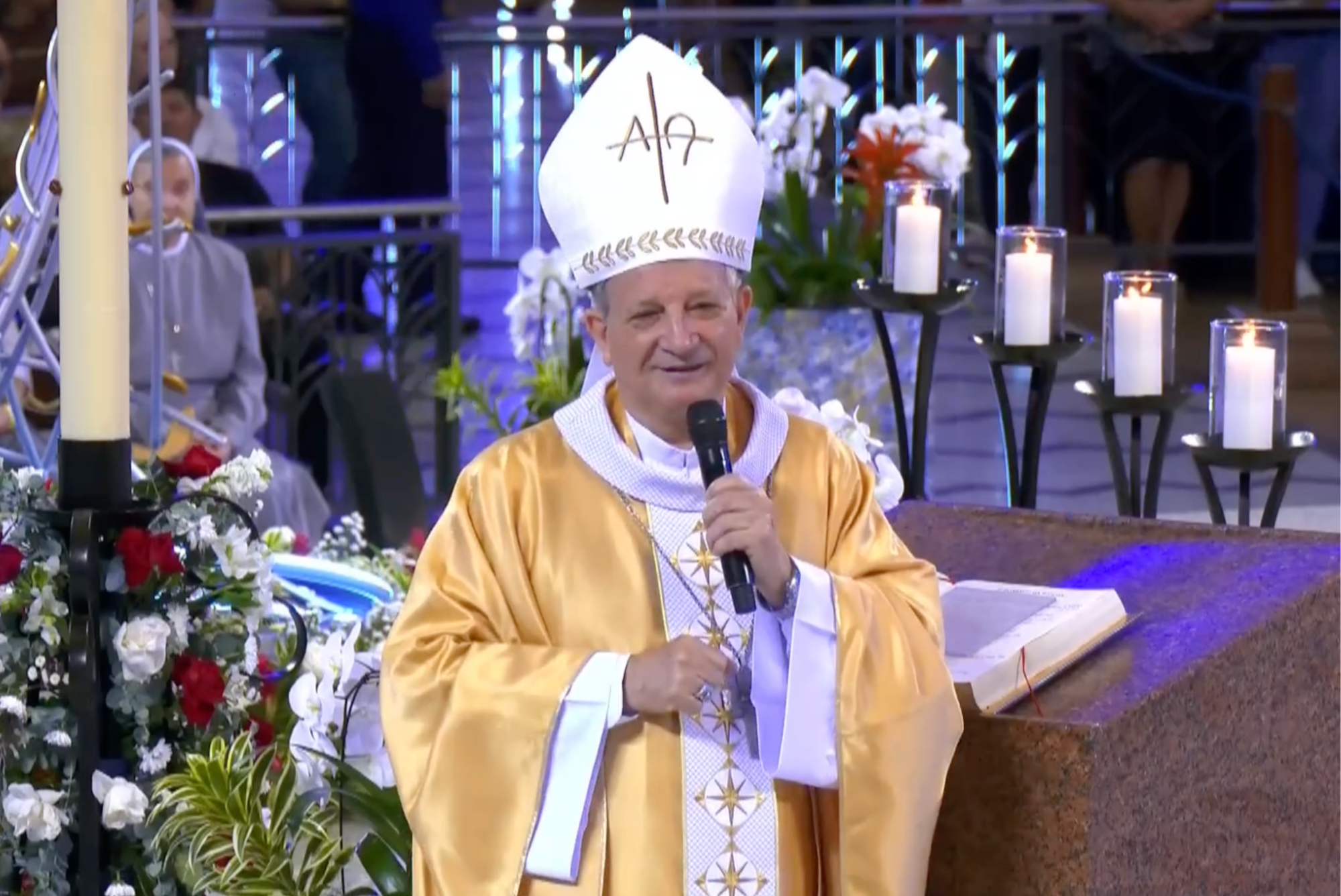 Dom Mário Antônio celebra primeira missa de domingo como arcebispo de Aparecida