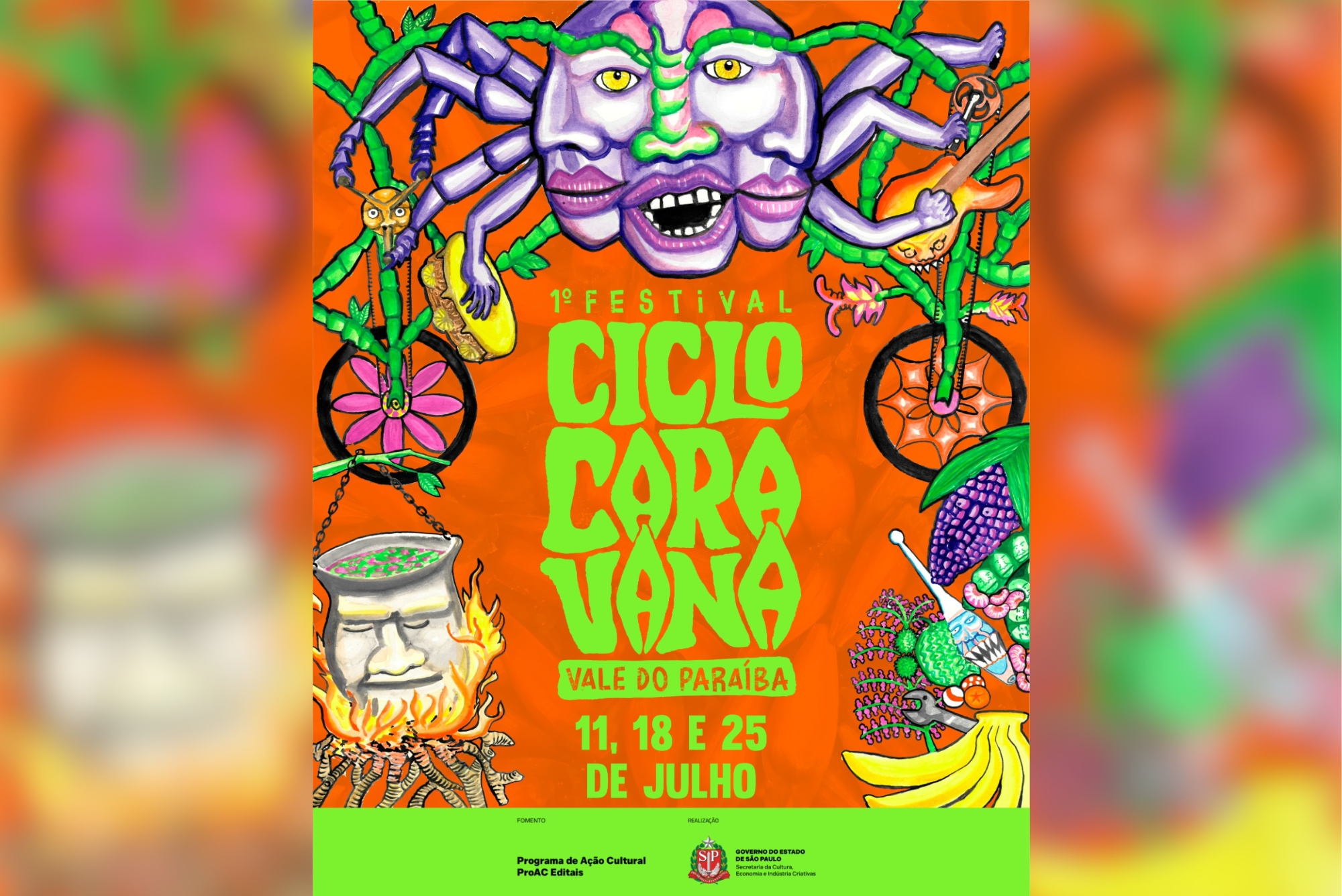Festival 'Ciclocaravana' chega à Natividade da Serra neste sábado (18)