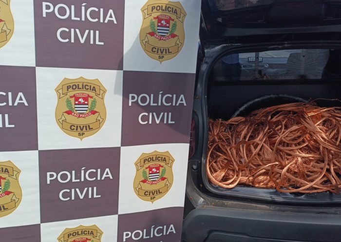 Três homens são presos em SJC com 100 kg de fios de cobre