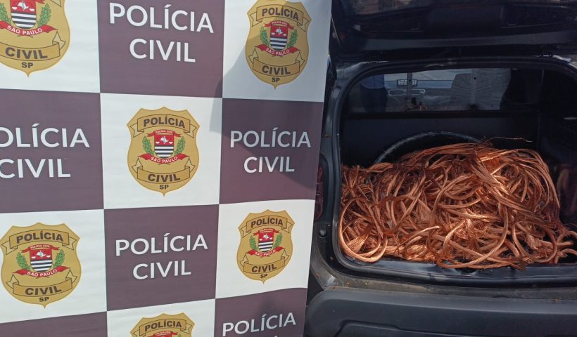 Três homens são presos em SJC com 100 kg de fios de cobre