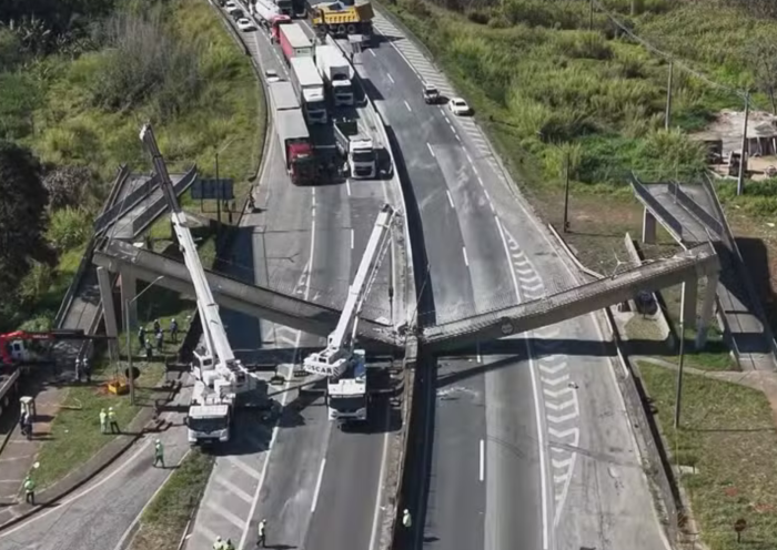 Justiça solta motorista que derrubou passarela na Fernão Dias